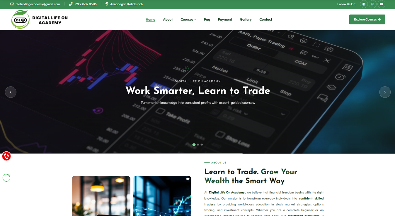 Digital Lifeon Academy website screenshot